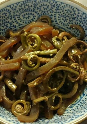 ぜんまいとこんにゃくの炒め煮-レシピのメイン写真