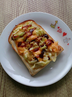 お好み焼き風トースト♪-レシピのメイン写真