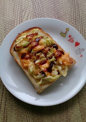 お好み焼き風トースト♪-レシピのメイン写真