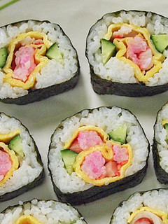 薔薇の飾り巻き寿司 お弁当にも-レシピのメイン写真