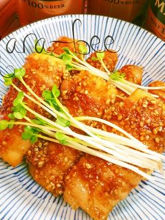 悶絶ブラウン♡肉巻き長いものゴマ照り焼き-レシピのメイン写真