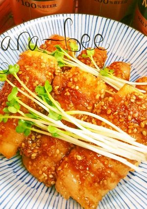 悶絶ブラウン♡肉巻き長いものゴマ照り焼き-レシピのメイン写真