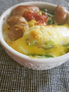 ラーマと地場ほうれん草のココット-レシピのメイン写真