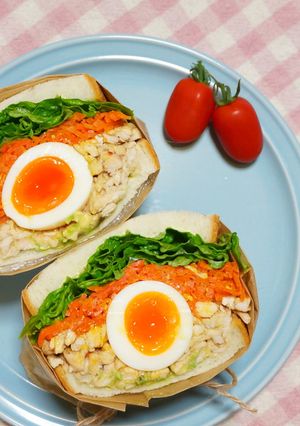 とろとろ半熟玉子で！わんぱくサンド-レシピのメイン写真
