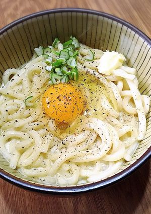 カルボナーラうどん-レシピのメイン写真
