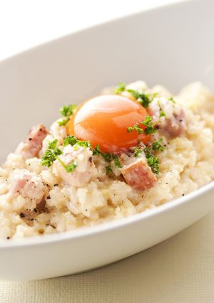 冷飯で作るクリームカルボ☆リゾット風❤-レシピのメイン写真