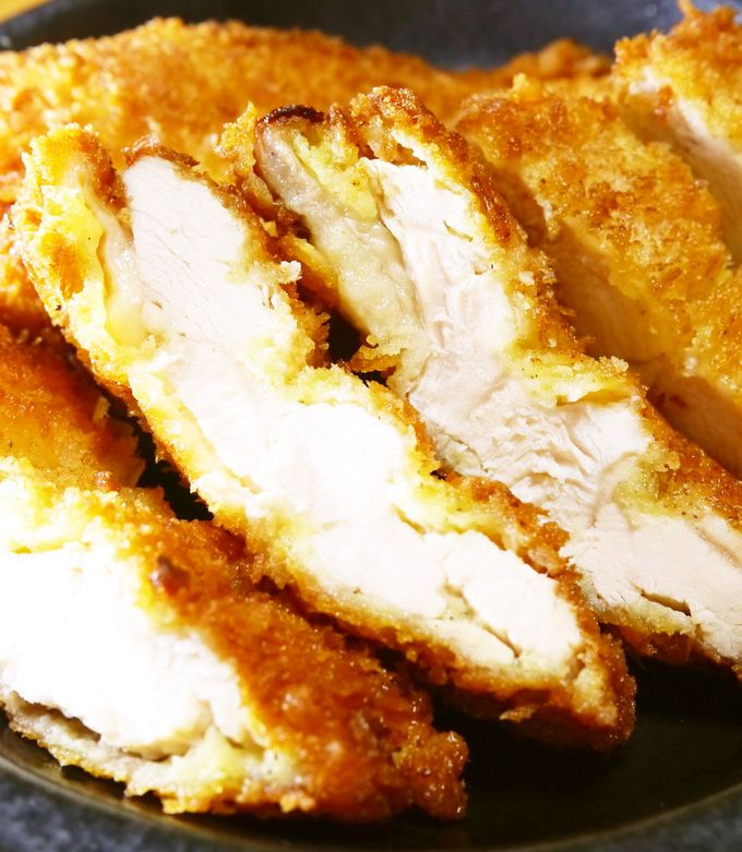 油はフライパン1cm！鶏むね肉チキンカツ by ほっこり～の