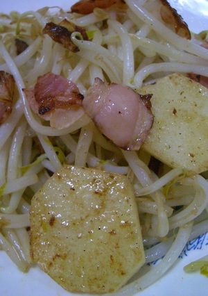 長いもとモヤシのにんにくバター醤油炒め-レシピのメイン写真