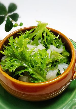 イカと山葵菜の胡麻香るナンプラー和え-レシピのメイン写真