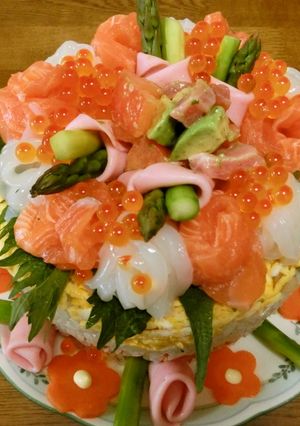 海鮮寿司ケーキ-レシピのメイン写真
