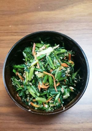 子供もよく食べる＊春菊の海苔ツナ和え-レシピのメイン写真