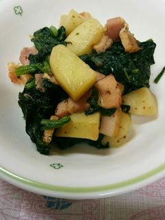 じゃがいもベーコンほうれん草の炒め物-レシピのメイン写真