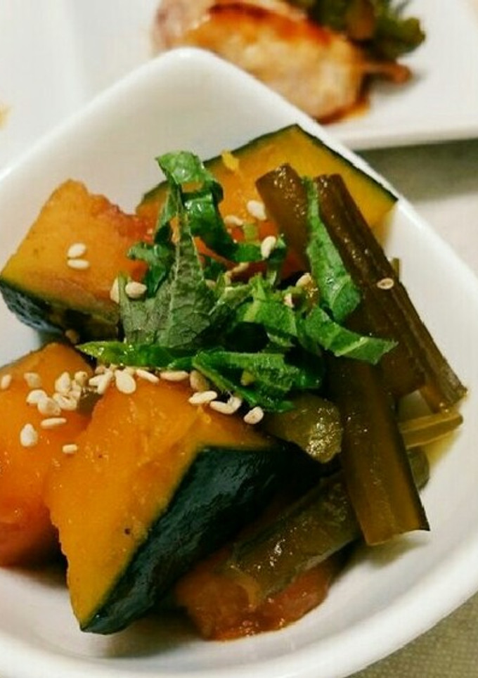 わかめの茎とかぼちゃの煮物-レシピのメイン写真