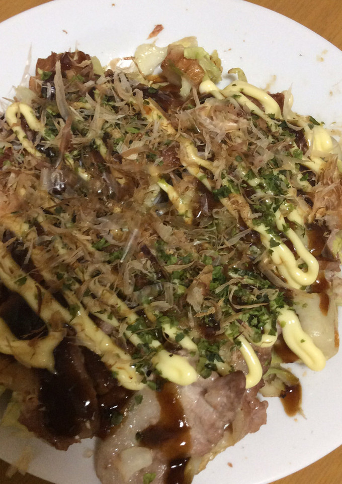 エビと豚コマの簡単に出来るお好み焼きー！-レシピのメイン写真