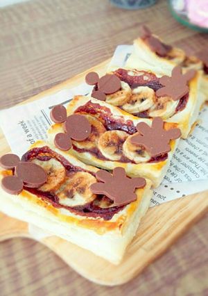 チョコバナナオープンパイ-レシピのメイン写真