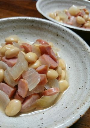 タンパク質豊富♡大豆とウィンナーのうま煮-レシピのメイン写真