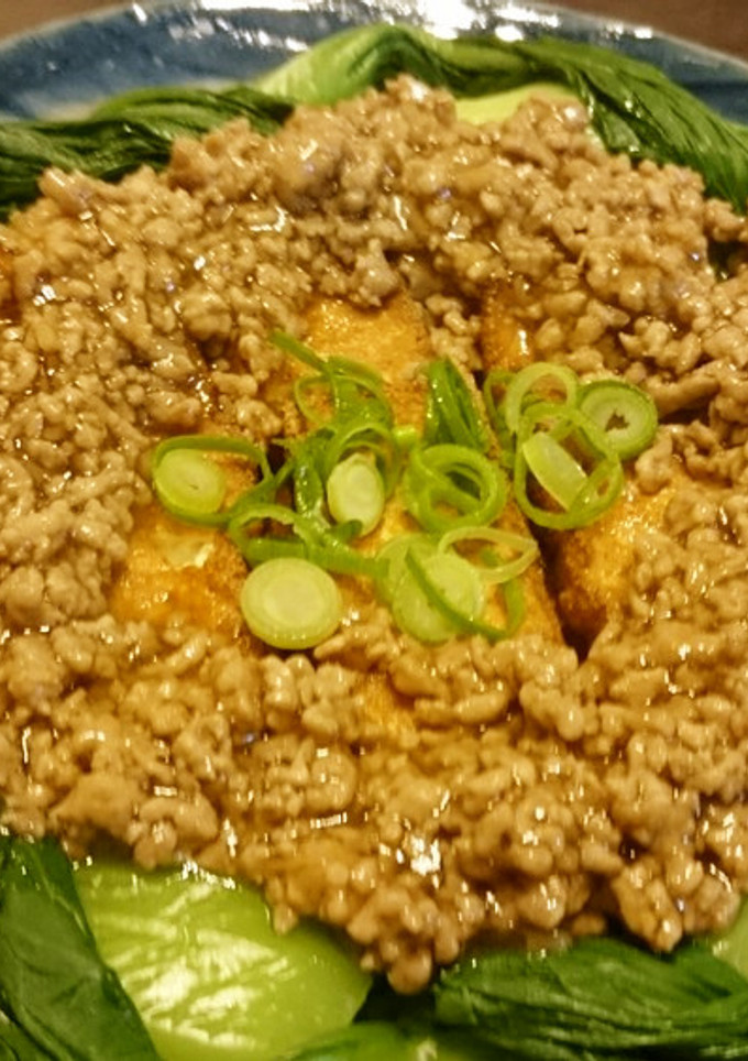 青梗菜と厚揚げの餡かけ-レシピのメイン写真
