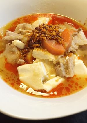 【脂肪燃焼スープアレンジ】ラー油でチゲ味-レシピのメイン写真