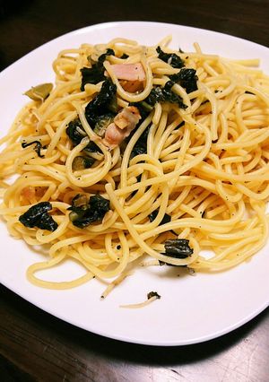 パパっと簡単！！野沢菜ペペロンチーノ♪-レシピのメイン写真