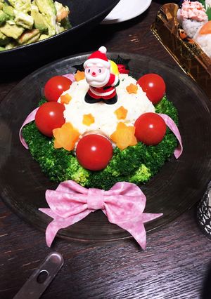 クリスマスリースサラダ-レシピのメイン写真