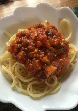 我が家のミートソースパスタ-レシピのメイン写真