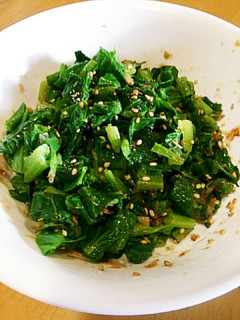 簡単!青菜(なんでも)のゴマおかか和え-レシピのメイン写真