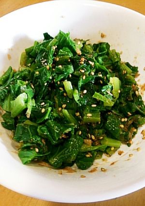 簡単！青菜(なんでも)のゴマおかか和え-レシピのメイン写真