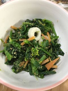 子どもも食べる菜の花胡麻和え-レシピのメイン写真