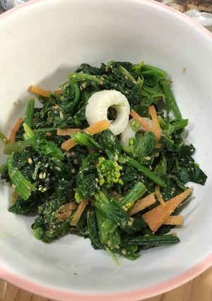 子どもも食べる菜の花胡麻和え-レシピのメイン写真