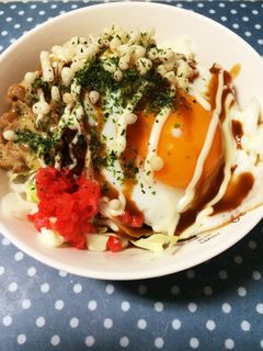 キャベツたっぷり!納豆と卵のお好み丼-レシピのメイン写真