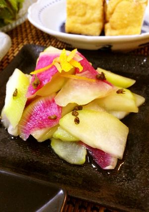 パリッ♫ハヤトウリと紅芯大根の和風サラダ-レシピのメイン写真
