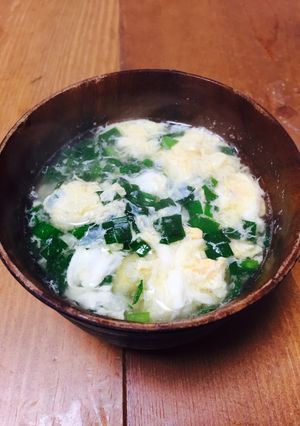 子どもも大好き!ニラの卵とじお味噌汁-レシピのメイン写真