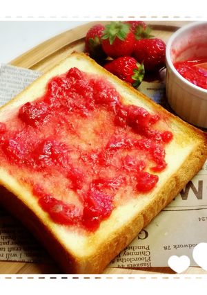 まりひめ苺のレンジジャムトースト-レシピのメイン写真