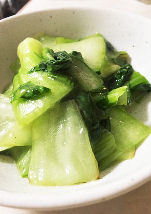 簡単！お弁当にもお勧め青梗菜の鶏ガラ炒め-レシピのメイン写真