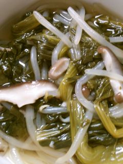 和食に!小松菜ともやし 椎茸の白だし煮-レシピのメイン写真