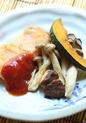 ニジマスのムニエル季節の野菜ときのこ添え-レシピのメイン写真
