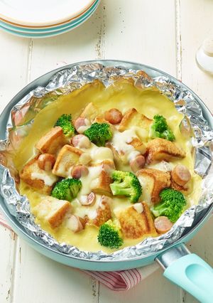 朝食に！コーンポタージュのパングラタン-レシピのメイン写真