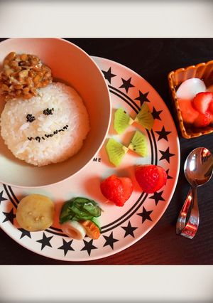 幼児食★しらす納豆頭のごはんくん-レシピのメイン写真