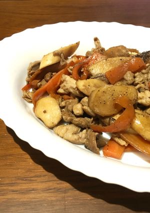 時短簡単！豚肉とエリンギの炒め物-レシピのメイン写真
