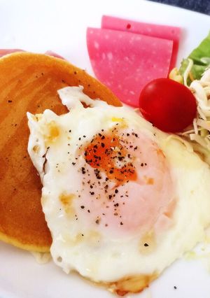 あまじょっぱいお食事系パンケーキ-レシピのメイン写真