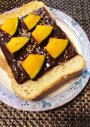 朝食にも♫塩かぼちゃと生チョコトースト-レシピのメイン写真