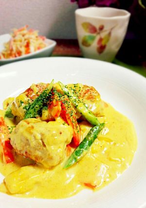 春野菜とミートボールのミルクカレー煮-レシピのメイン写真