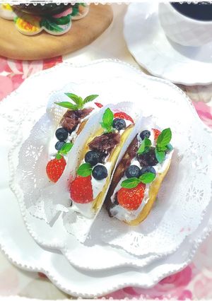 上新粉入りワッフルで美味しいハーモニー♡-レシピのメイン写真