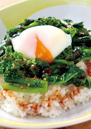 菜の花の月見丼-レシピのメイン写真