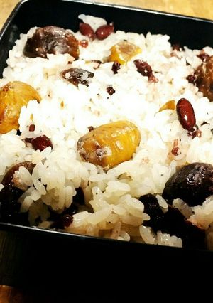 炊飯器でお手軽！天津甘栗のお赤飯-レシピのメイン写真