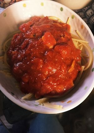 シーフードミックスでトマトパスタ-レシピのメイン写真