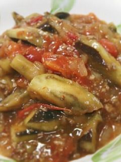 茄子とトマトの挽き肉炒め-レシピのメイン写真