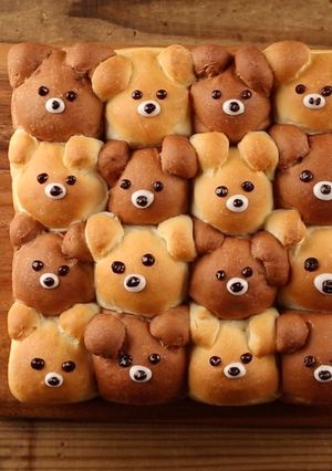 2色のくまのちぎりパン-レシピのメイン写真