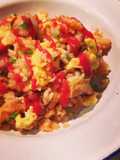 辛くないキムチ味チキンライス♪白菜漬けで
