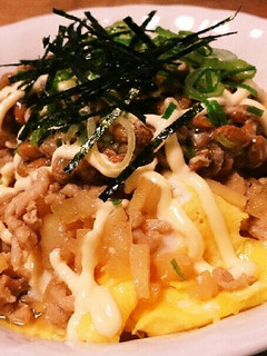 簡単カフェめし♡そぼろ納豆エッグごはん-レシピのメイン写真